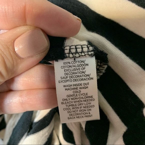 COPY - Ann Taylor Loft striped short sleeve shirt w/ beaded bib floral appliqué… - Picture 9 of 15